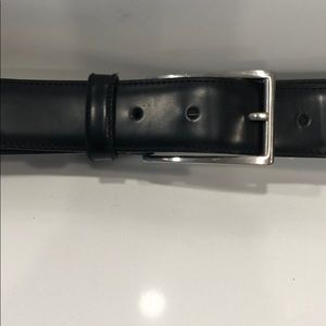 Prada black leather belt 31-38”